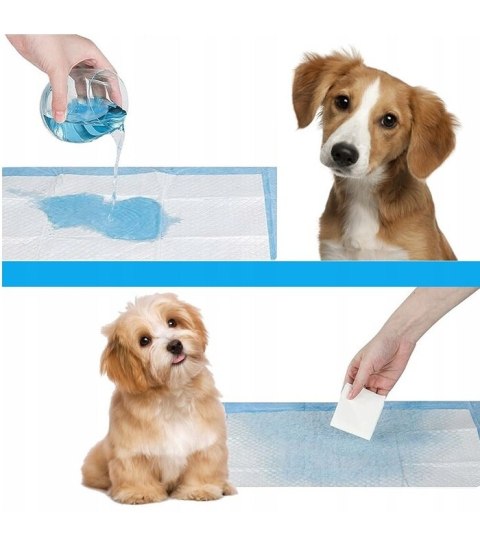 PODKŁADY CHŁONNE DLA PSA 33 X 45 100 SZT. MATY DO NAUKI SIKANIA + WORKI