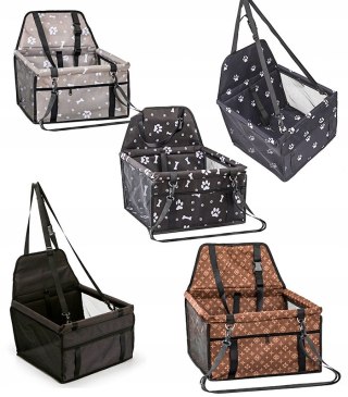 TRANSPORTER SAMOCHODOWY MATERIAŁOWY NA SIEDZENIE MATA DLA PSA KOTA