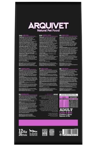 ARQUIVET Original Adult sucha karma dla psa JAGNIĘCINA Z RYŻEM 12 kg