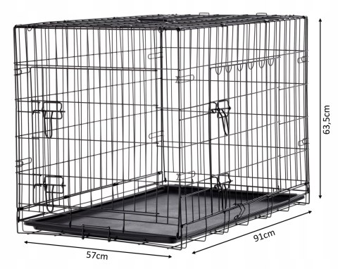 KLATKA KENNELOWA DLA PSA "XL" 91 X 57 X 63,5 *9678