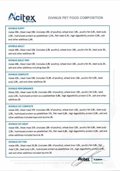 PRÓBKA DIVINUS CAT COMPLETE DLA KOTÓW DOROSŁYCH 100g