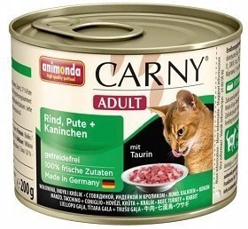 Animonda Cat Carny Adult Wołowina, Indyk I Królik 200g