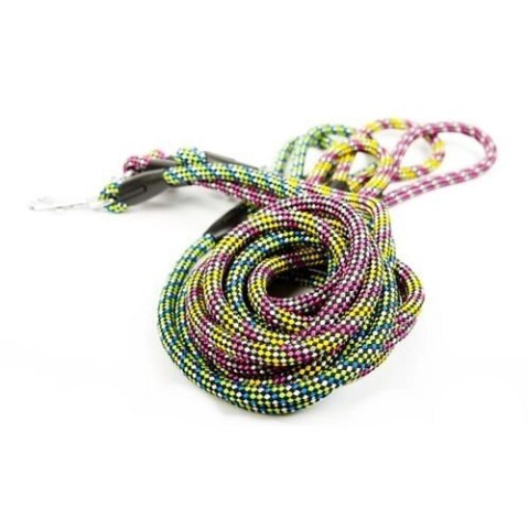 Dingo Smycz Miejska Z Linki Dla Psa Magic Różowo-Żółta 170cm