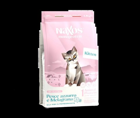 NAXOS CAT KITTEN MONO - ryba z granatem - monobiałkowa karma dla kociąt 1,5 kg