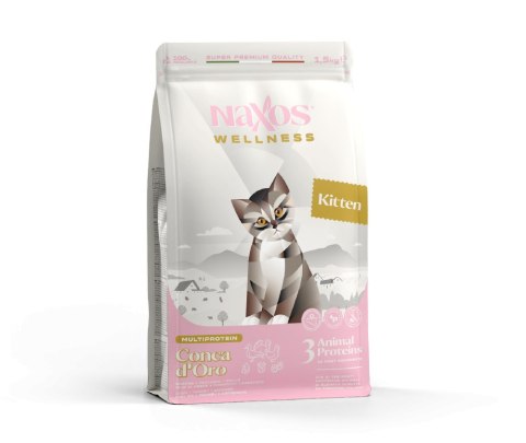 NAXOS CAT KITTEN - kaczka, kurczak, indyk - karma dla kociąt 1,5 kg