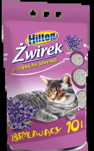 Hilton Żwirek Bentonitowy Zbrylający Dla Kota Lawendowy 10l