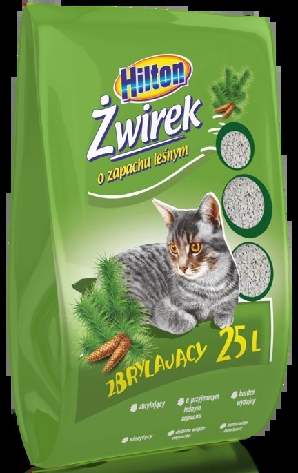 Hilton Żwirek Bentonitowy Zbrylający Dla Kota Leśny 25l/22,5kg