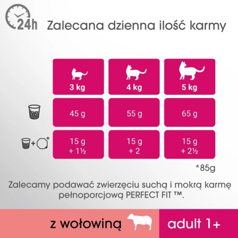 PERFECT FIT Adult 1+ Z Wołowiną 750g