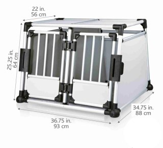 Trixie Transporter Podwójny Aluminium M-L 93x64x88cm