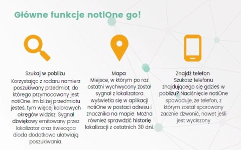 NotiOne Go! - Lokalizator Bluetooth Niebieski
