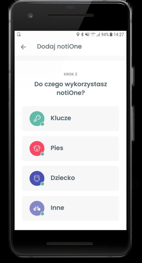 NotiOne Go! - Lokalizator Bluetooth Niebieski