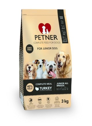 PETNER Junior All Breeds Z Indykiem 3kg