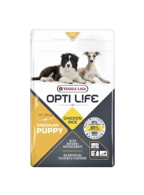 Versele-Laga Opti Life Puppy Medium Dla Szczeniąt Średnich Ras Z Kurczakiem 1kg