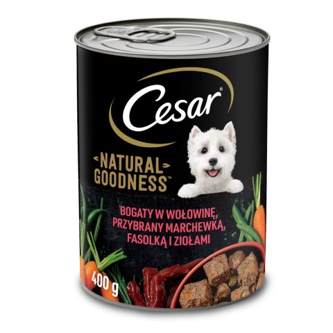 Cesar Natural Goodness Bogata W Wołowinę, Przybrana Marchewką, Fasolką I Ziołami 400g