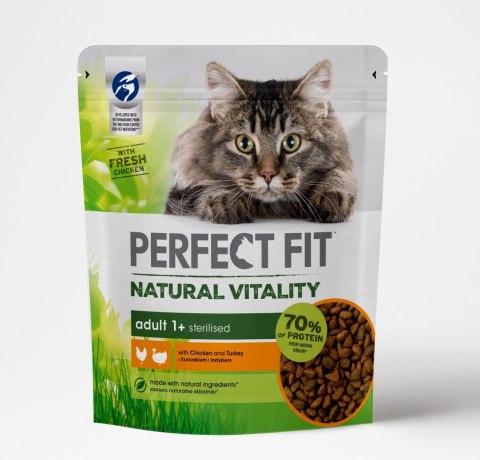 PERFECT FIT Natural Vitality Adult 1+ Z Kurczakiem I Indykiem 650g