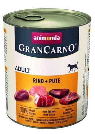 Animonda GranCarno Adult Dog Wołowina + Indyk 800g