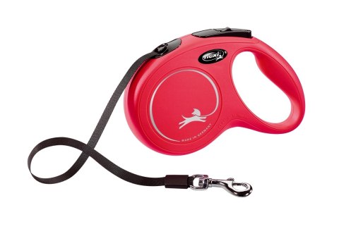 Flexi Smycz New Classic M Taśma 5m Do 25kg Czerwona