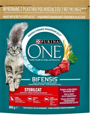 Purina One Cat Sterilcat Karma Z Wołowiną Dla Kota 800g