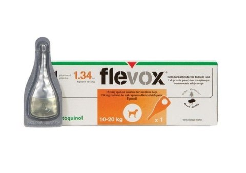 Vetoquinol Flevox M Na Pchły I Kleszcze Dla Psów 10-20kg 1x1,34ml