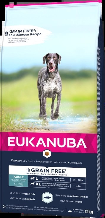 Eukanuba Adult Large Grain Free Łosoś 12kg