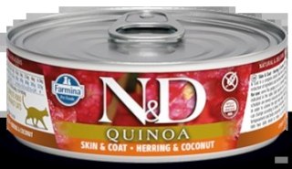 Farmina N&D Quinoa Feline Skin&Coat Herring&Coconut 80g