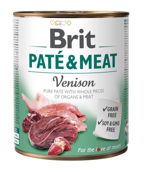 Brit Pate&Meat Adult Venison 800g