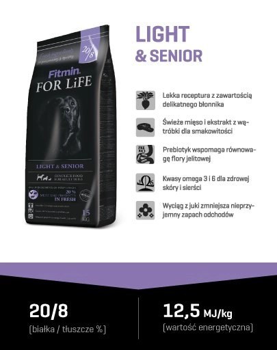 Fitmin For Life Light & Senior 3kg