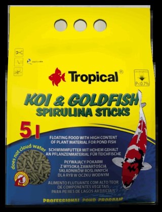 TROPICAL Koi & Goldfish Spirulina Sticks 5l/400g