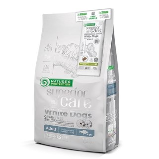 Nature's Protection Superior Care White Dogs GF White Fish Adult Small 1,5kg + Dental Snack White Dogs 50g