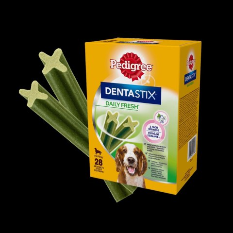 PEDIGREE® DentaStix™ Daily Fresh - karma uzupełniająca o smaku kurczaka, dla psów średnich ras- 4x180g