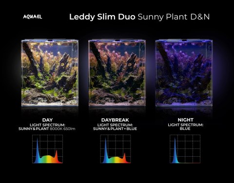 AQUAEL Zestaw Opti Bent Set Day & Night 20 Czarny