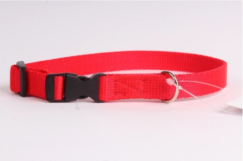 DogStuffs Obroża z plastikową klamrą 15mm/24-40cm czerwona