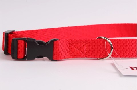 DogStuffs Obroża z plastikową klamrą 15mm/24-40cm czerwona