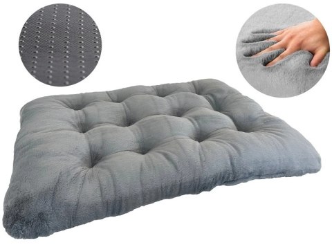 DogStuffs Poduszka sztuczne futro RABBIT szara 120x80 cm