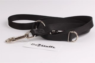 DogStuffs Smycz Regulowana - Czarna 15mm/220cm