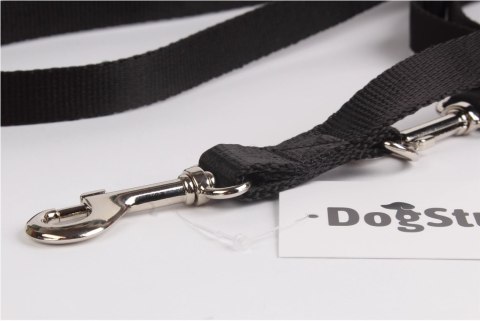 DogStuffs Smycz Regulowana - Czarna 15mm/220cm