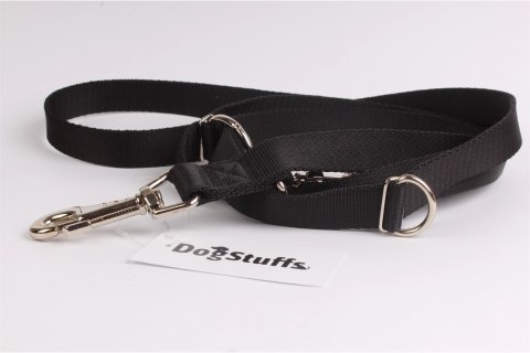 DogStuffs Smycz Regulowana - Czarna 20mm/220cm