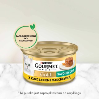 Purina Gourmet Gold Savoury Cake z kurczakiem i marchewką 85g