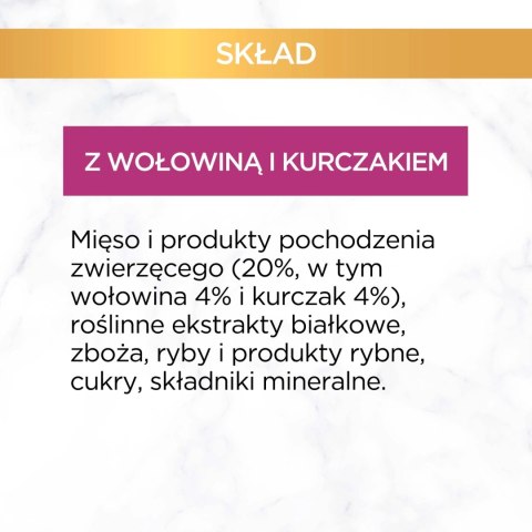 Purina Gourmet Gold z wołowiną i kurczakiem w sosie 85g