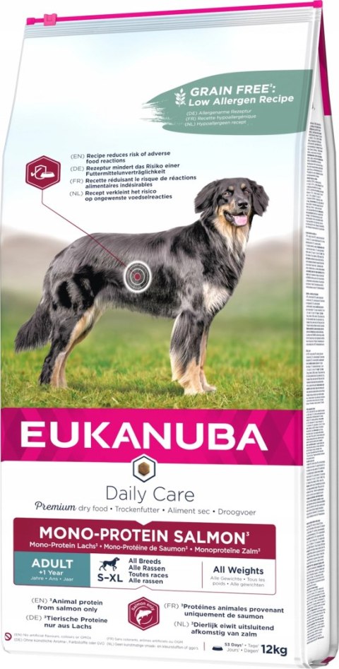 Eukanuba Daily Care Adult Mono-Protein Salmon 12kg