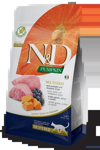 Farmina N&D Pumpkin Feline Lamb & Blueberry Neutered Adult 300g