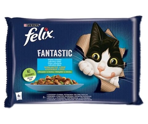 Felix Fantastic Wiejskie Smaki W Galaretce Z Łososiem I Pstrągiem 4x85g