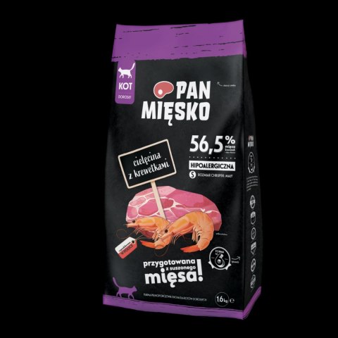 PAN MIĘSKO Cielęcina Z Krewetkami Dla Kota S 1,6kg