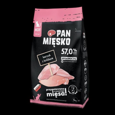 PAN MIĘSKO Kurczak Z Królikiem Dla Kociąt XS 5kg