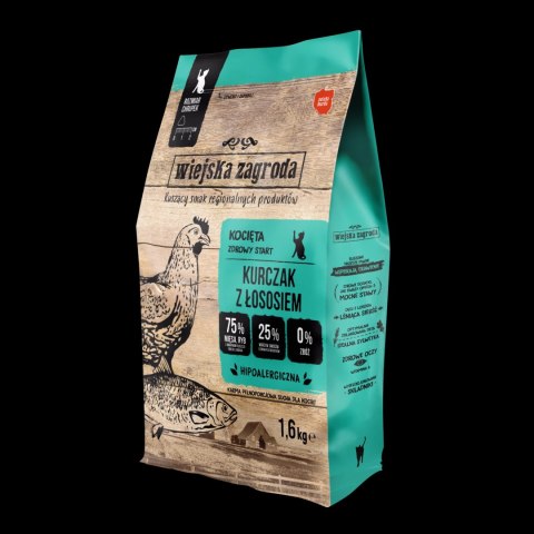 Wiejska Zagroda Kurczak Z Łososiem Dla Kociąt 1,6kg