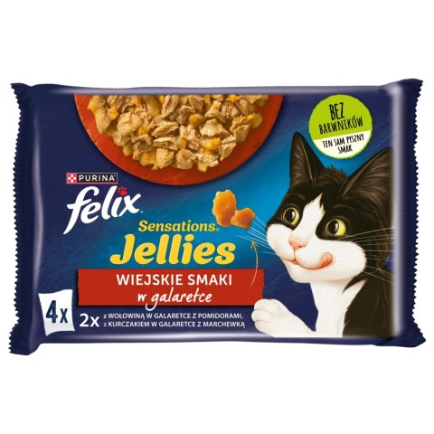 Felix Sensations Jellies Karma Dla Kota Wiejskie Smaki W Galaretce 4x85g