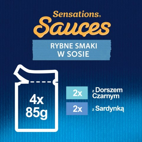 Felix Sensations Sauces Karma Dla Kota Smaki Rybne W Sosie 4x85g