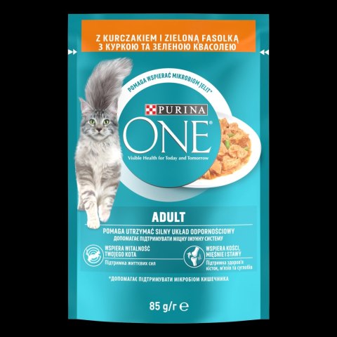 Purina One Adult Karma Dla Kota Z Kurczakiem I Zieloną Fasolką 85g