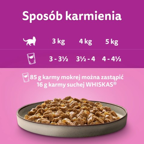Whiskas Adult Saszetki 40 x 85g Drobiowe Frykasy Mokra Karma