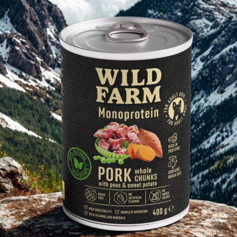 WILD FARM Monoprotein Pork 400g - hipoalergiczna karma dla psa